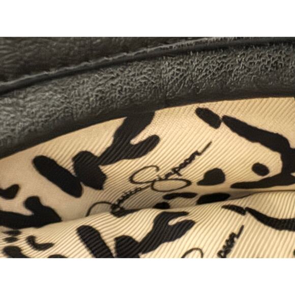 JESSICA SIMPSON BLACK GOLD ACCENT(S) HANDBAG - Picture 2 of 7